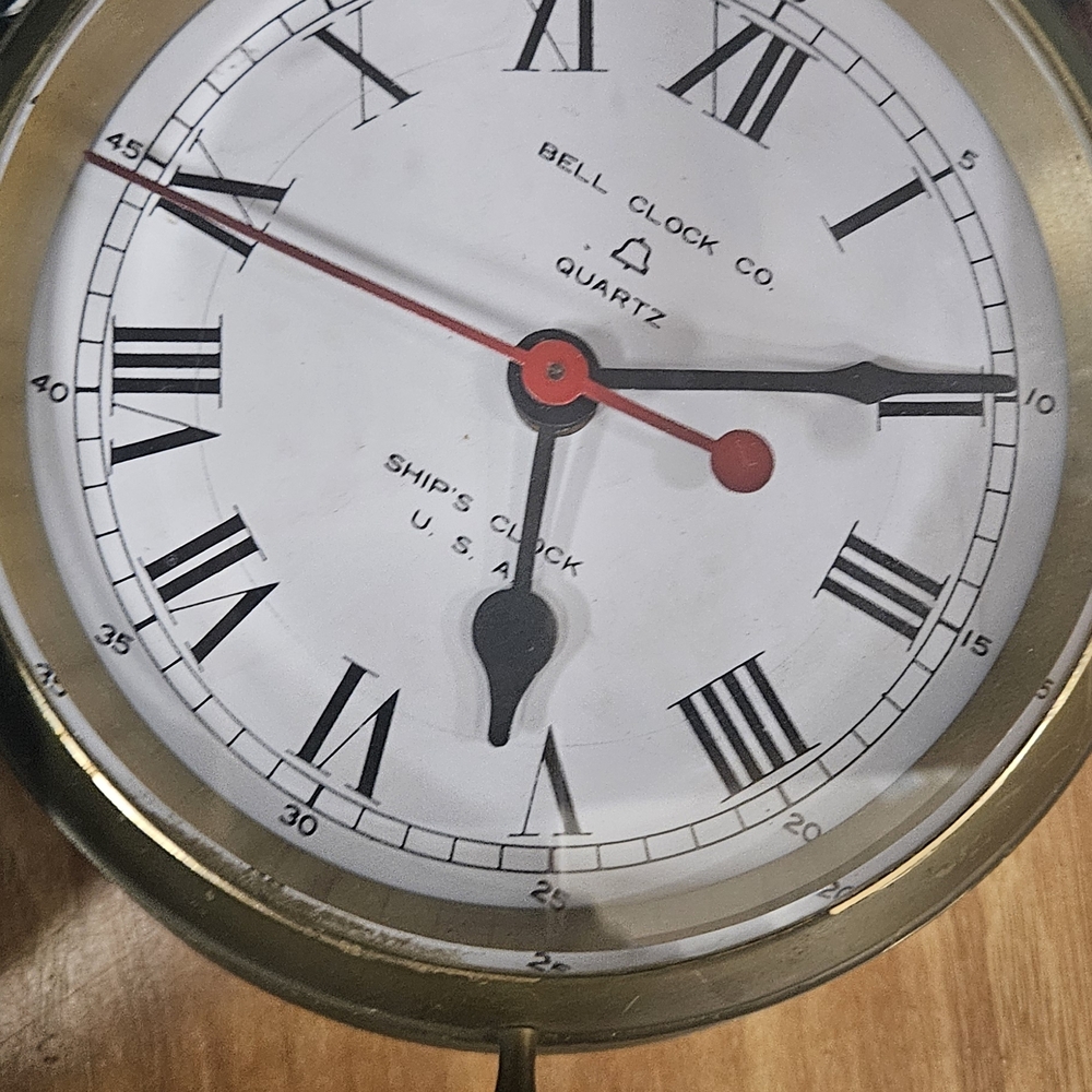 Brass Bells Nautical Clock